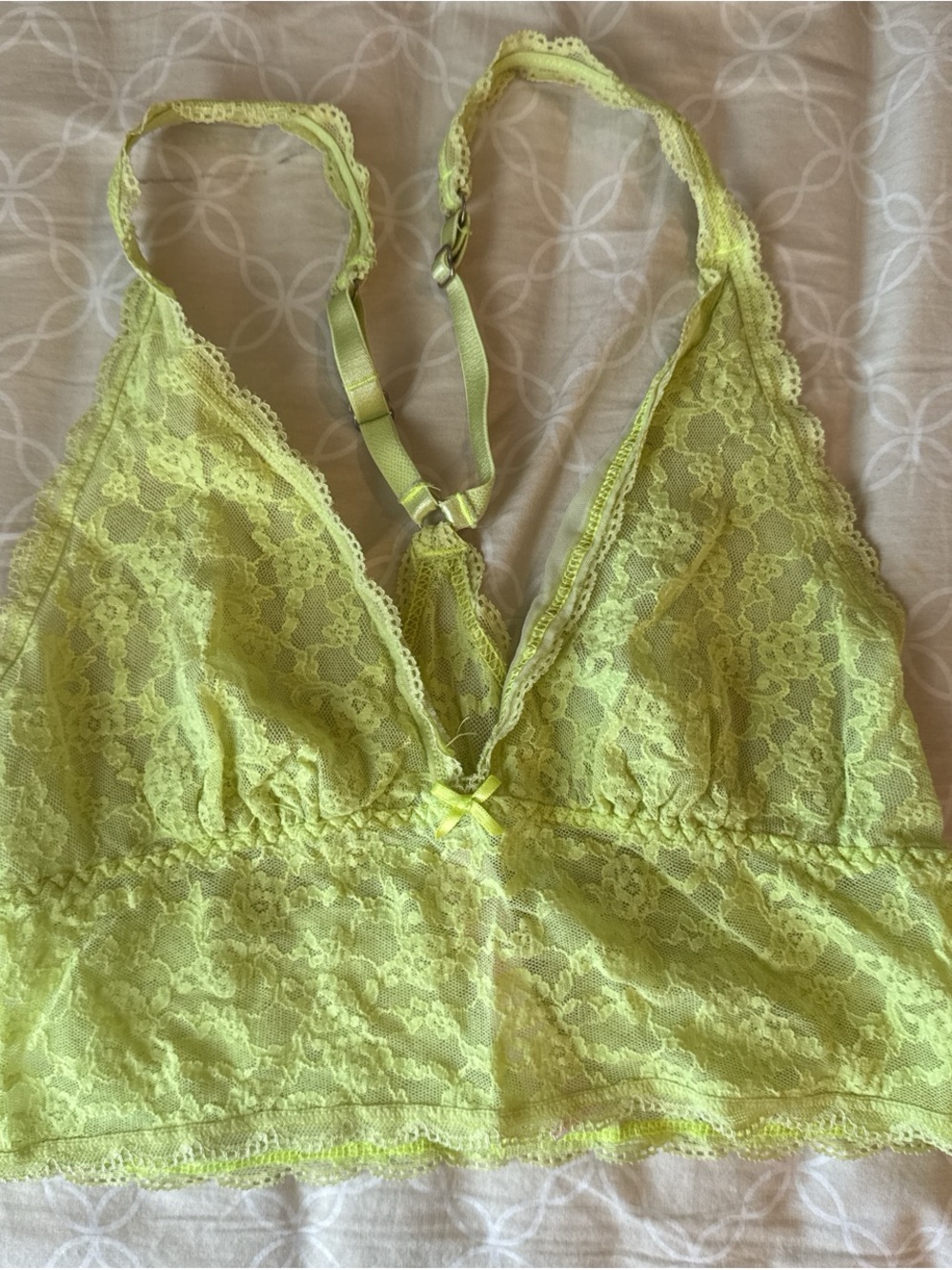 Victoria's Secret Neon Lime Lace Bralette